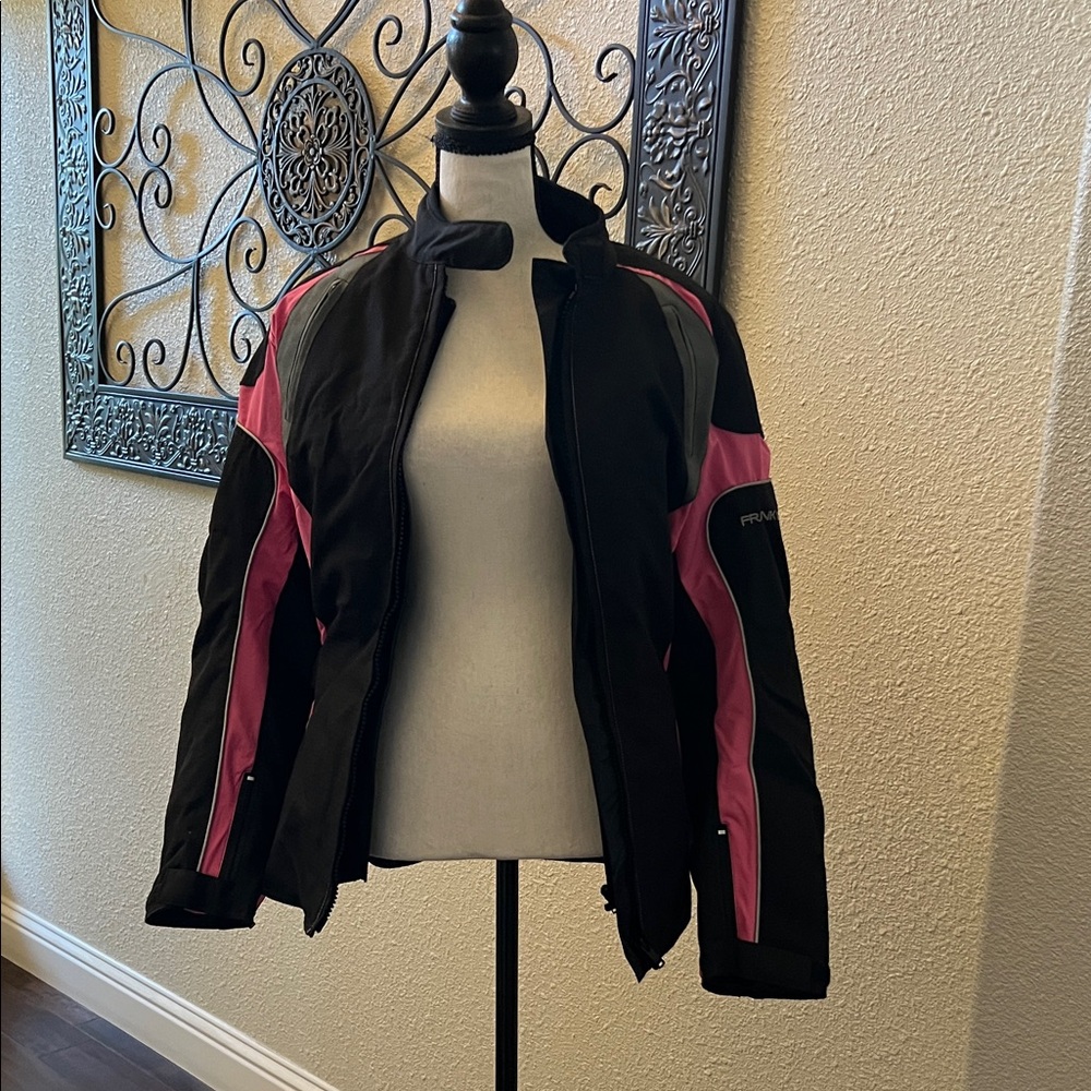 Women's Black and Pink Ski Jacket